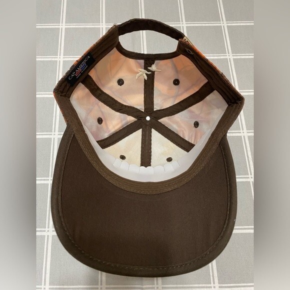 NWOT Hunting Bird Day Baseball Cap Orange Brown Adjustable Hat - Picture 6 of 6